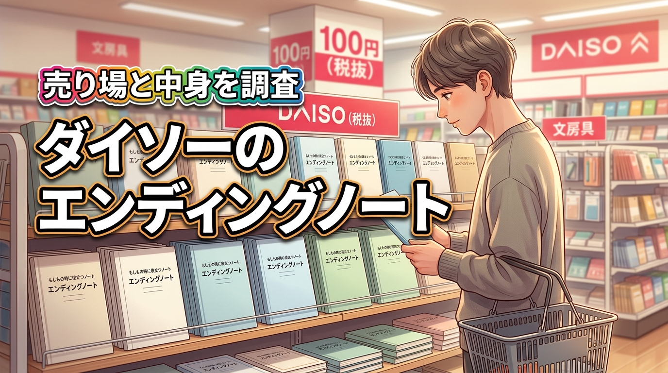 100均で終活！ダイソーのエンディングノートの売り場と気になる中身を調査