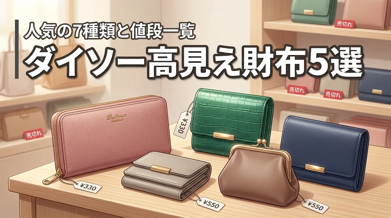 ダイソーの高見え財布の種類と値段を一覧紹介!売切れ前にチェックすべき5選